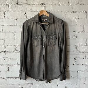 Merona Charcoal Button Down Denim Shirt